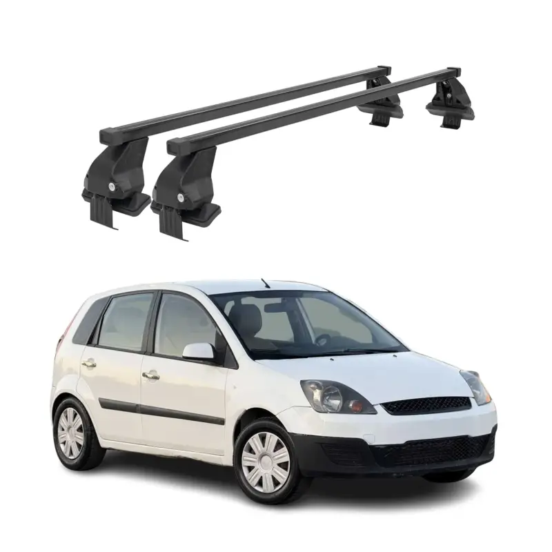 Menabo Dachträger Grundtäger für Ford Fiesta 2002-2008 3tür 50kg Stahl Schwarz Top-Preis