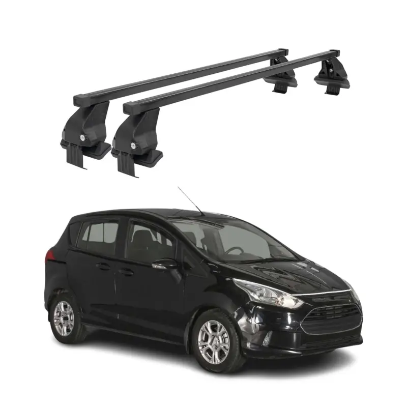 Menabo Dachträger Grundtäger für Ford B-Max 2012-2017 50kg Stahl Schwarz 2 tlg Saisonangebot