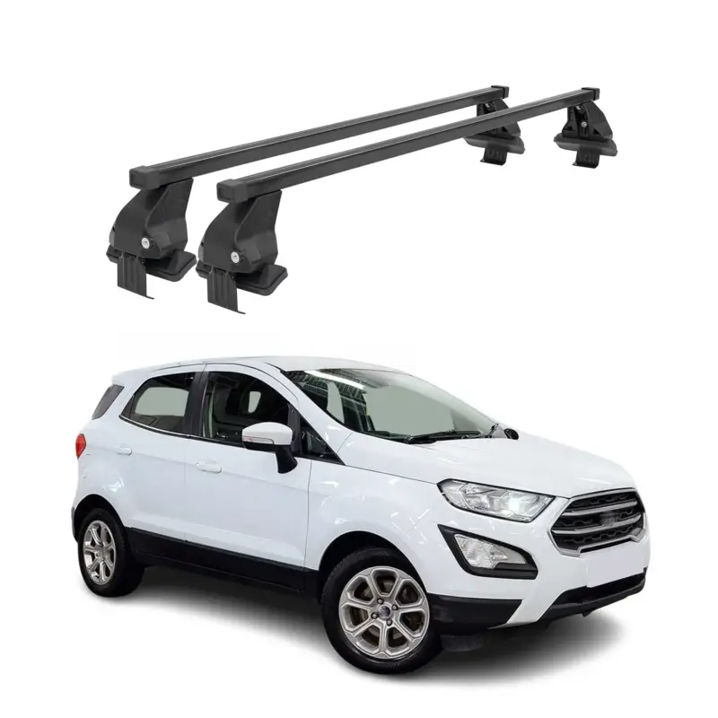 Billig Menabo Dachträger Grundtäger für Ford Ecosport 2017-2023 FL 50kg Stahl Schwarz