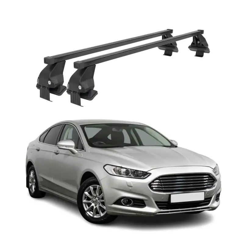 Menabo Dachträger für Ford Mondeo Stufenheck Liftback 2014-2022 50kg Schwarz 2x Begrenztes Angebot
