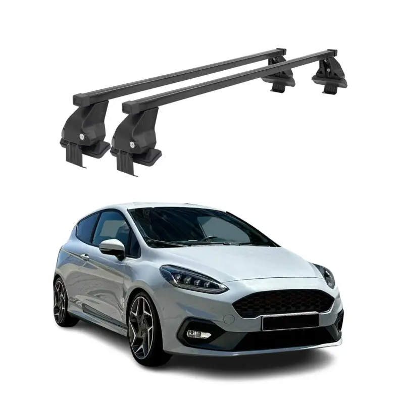 Menabo Dachträger Grundtäger für Ford Fiesta ST-Line 2018-2023 50kg Schwarz 2x Sale
