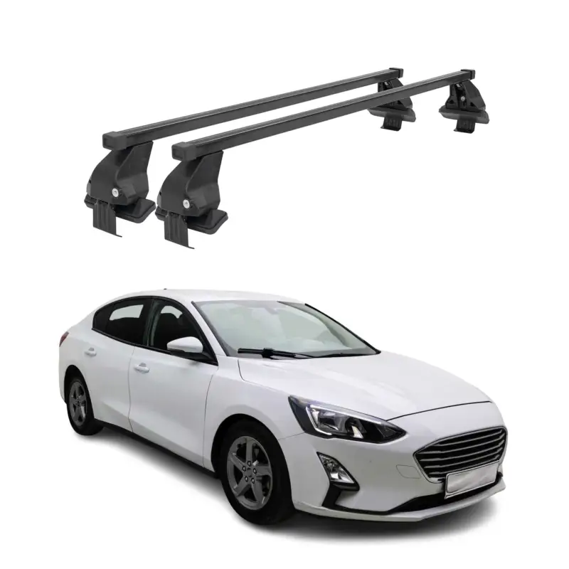 Menabo Dachträger Grundtäger für Ford Focus 2018-2025 50kg Stahl Schwarz 2 tlg Nur Heute