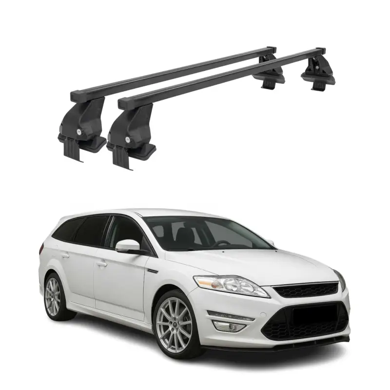 Menabo Dachträger für Ford Mondeo Liftback Turnier 2007-2014 50kg Schwarz Stahl Top-Seller