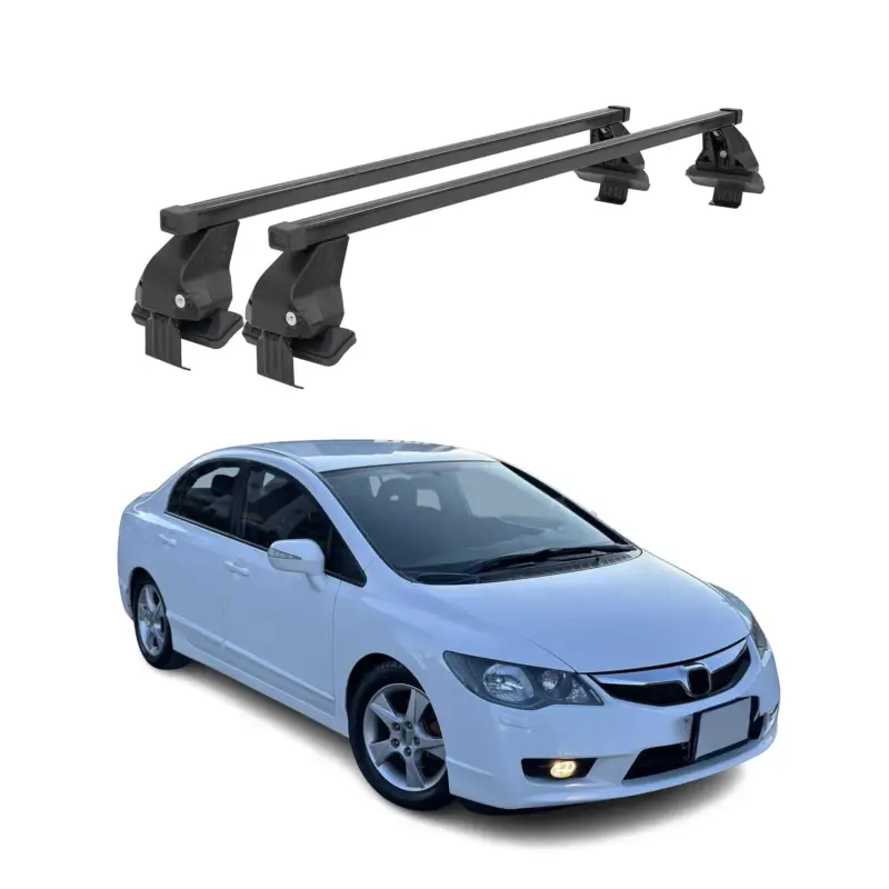 Menabo Dachträger Grundtäger für Honda Civic mk8 2005-2011 50kg Stahl Schwarz 2x Highlight