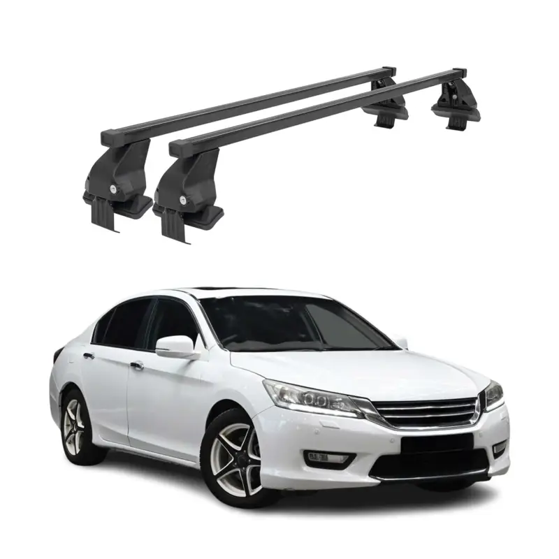 Online Kaufen Menabo Dachträger für Honda Accord mk9 Limo 2015-2019 50kg Stahl Schwarz 2x