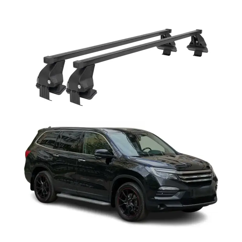 Menabo Dachträger Grundtäger für Honda Pilot 2016-2022 50kg Stahl Schwarz 2 tlg Ausverkauf