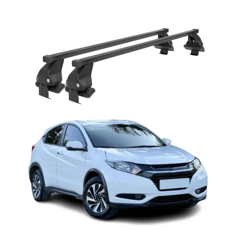 Menabo Dachträger Grundtäger für Honda HR-V 2015-2021 50kg Stahl Schwarz 2 tlg Beliebt