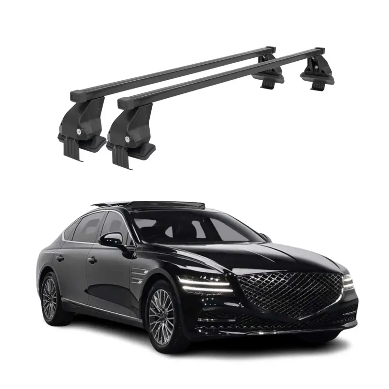 Jetzt Kaufen Menabo Dachträger Grundtäger für Genesis G80 2017-2026 50kg Stahl Schwarz 2 tlg