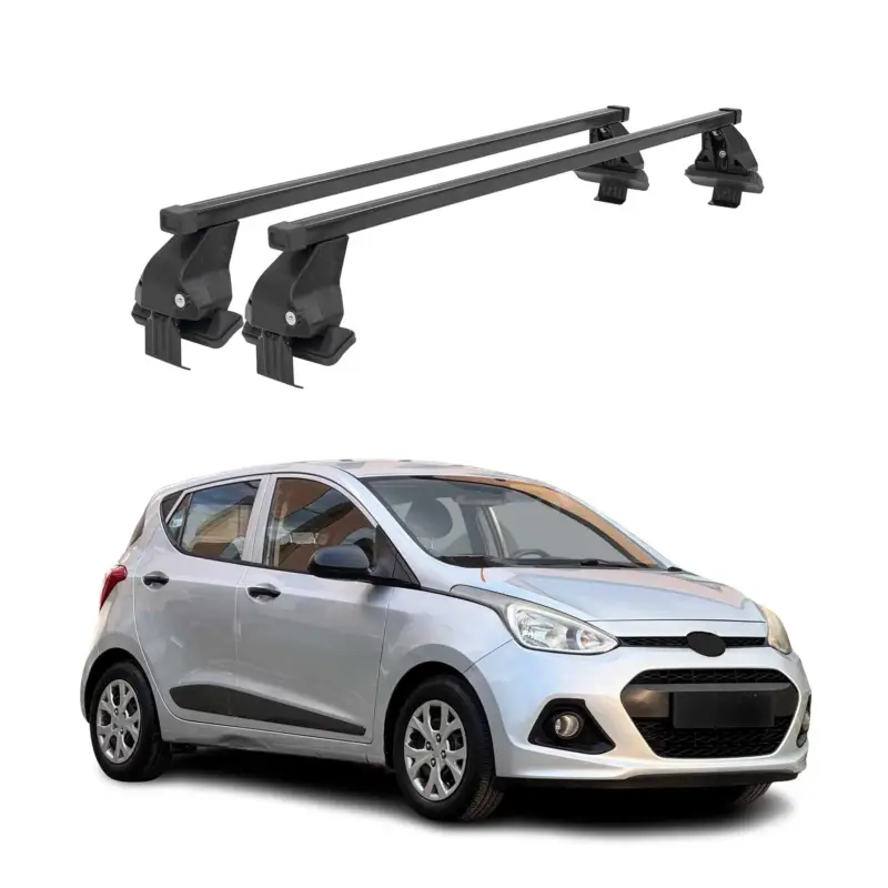 Menabo Dachträger Grundtäger für Hyundai i10 2007-2013 50kg Stahl Schwarz 2 tlg Aktuell