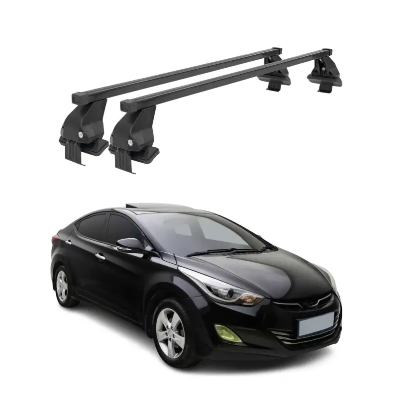 Menabo Dachträger Grundtäger für Hyundai Elantra mk5 2011-2016 50kg Schwarz 2x Mega-Angebot