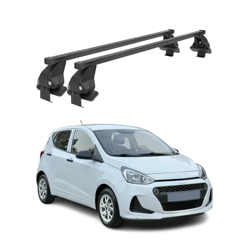 Menabo Dachträger Grundtäger für Hyundai i10 2017-2019 50kg Stahl Schwarz 2 tlg Angebot