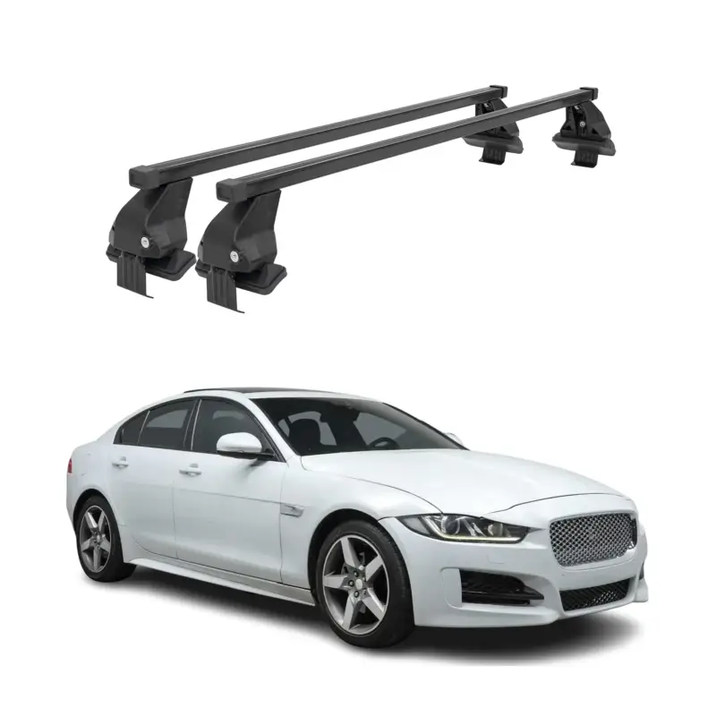 Sofort Bestellen Menabo Dachträger Grundtäger für Jaguar XE 2015-2019 50kg Stahl Schwarz 2 tlg