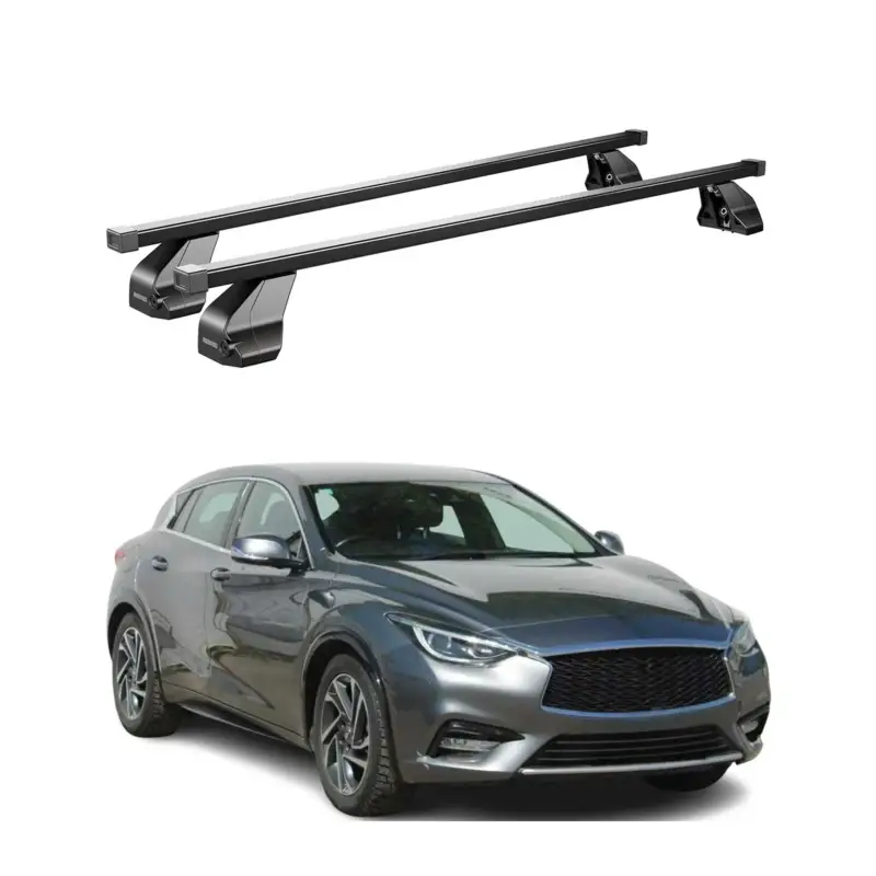 Menabo Dachträger Grundtäger für Infiniti Q30 2015-2019 75kg Stahl Schwarz 2 tlg Echt