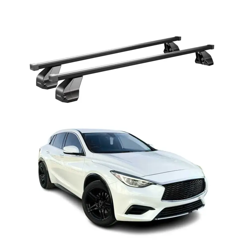 Garantierte Lieferung Menabo Dachträger Grundtäger für Infiniti QX30 2017-2019 75kg Stahl Schwarz 2x
