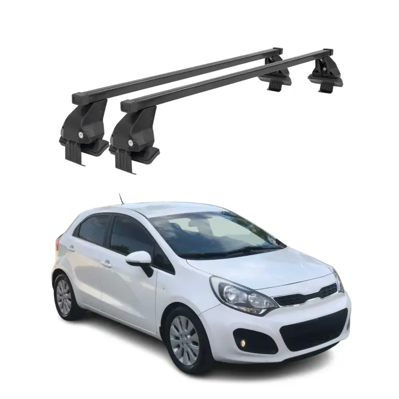 Menabo Dachträger Grundtäger für Kia Rio Schrägheck 2011-2017 50kg Stahl Schwarz Knallerangebot