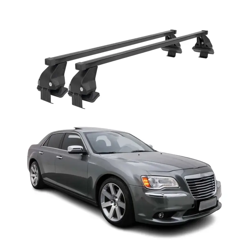 Sichere Zahlung Menabo Dachträger Grundtäger für Lancia Thema 2011-2014 50kg Stahl Schwarz 2 tlg