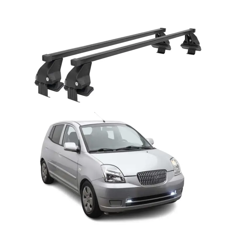 Jetzt Kaufen Menabo Dachträger Grundtäger für Kia Picanto 2004-2011 50kg Stahl Schwarz 2 tlg