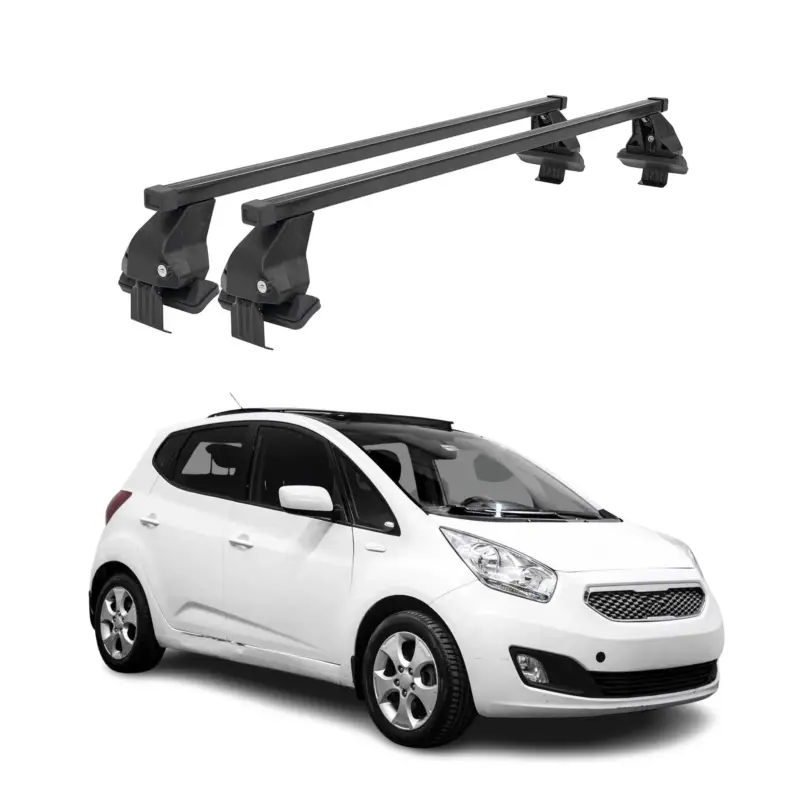 Sonderaktion Menabo Dachträger Grundtäger für Kia Venga 2010-2014 50kg Stahl Schwarz 2 tlg