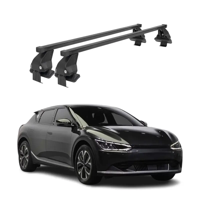 Sichere Zahlung Menabo Dachträger Grundtäger für Kia EV6 2021-2026 50kg Stahl Schwarz 2 tlg