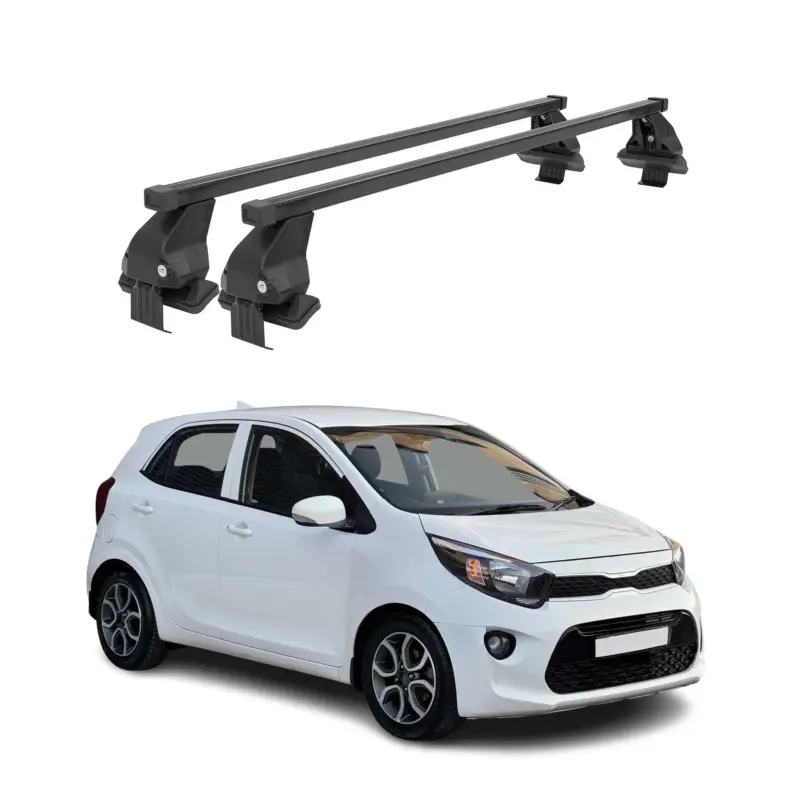Menabo Dachträger Grundtäger für Kia Picanto 2017-2020 50kg Stahl Schwarz 2 tlg Neu Im Sortiment