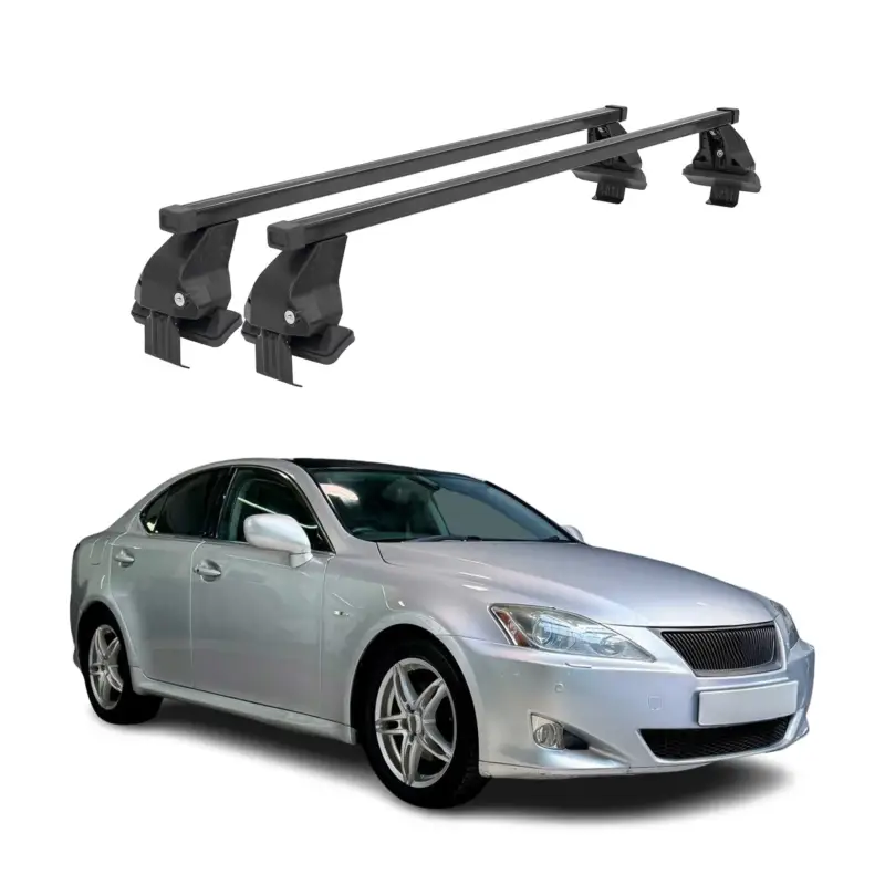 Must-Have Menabo Dachträger Grundtäger für Lexus IS XE20 2005-2013 50kg Stahl Schwarz 2x