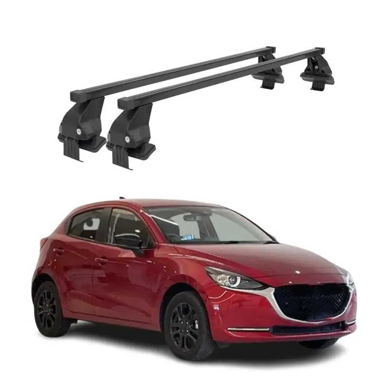 Menabo Dachträger Grundtäger für Mazda 2 2014-2020 50kg Stahl Schwarz 2 tlg Expressversand