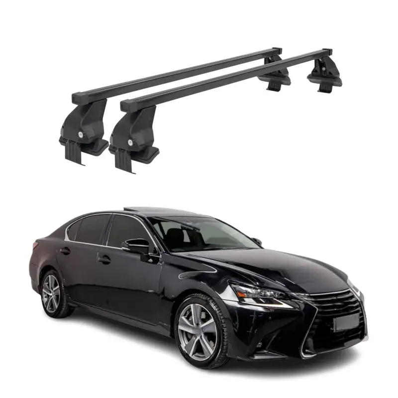Menabo Dachträger Grundtäger für Lexus GS L10 2011-2020 50kg Stahl Schwarz 2 tlg Top-Preis
