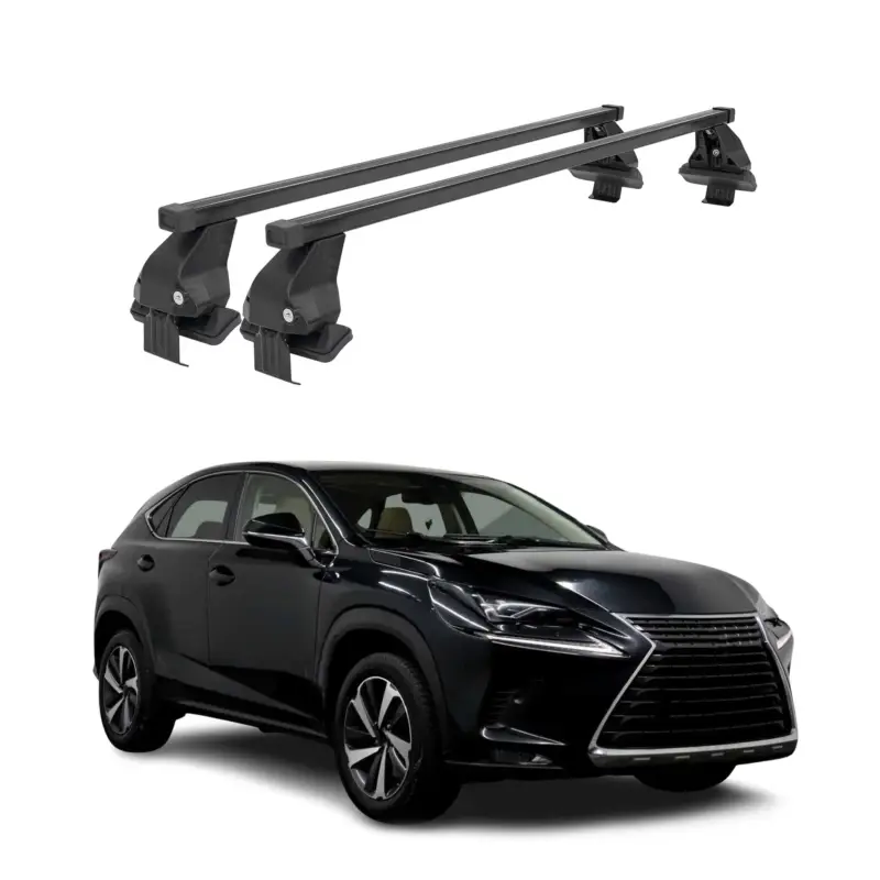 Günstig Menabo Dachträger Grundtäger für Lexus NX AZ10 2014-2021 50kg Stahl Schwarz 2x