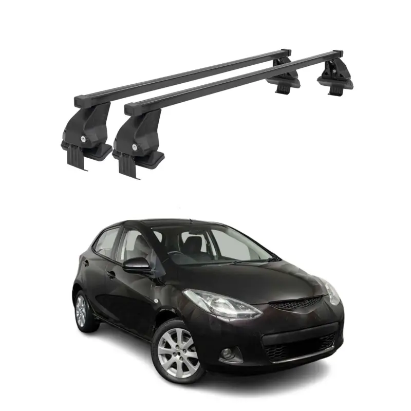 Menabo Dachträger Grundtäger für Mazda 2 2007-2014 50kg Stahl Schwarz 2 tlg Aktuell