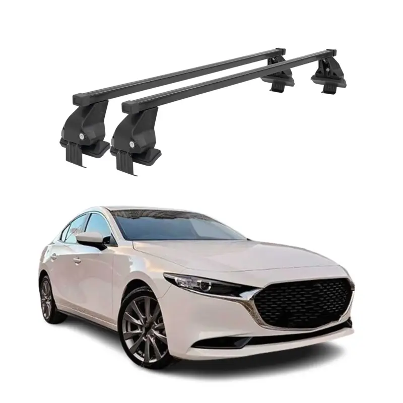 Sale Menabo Dachträger Grundtäger für Mazda 3 BP 2019-2026 50kg Stahl Schwarz 2 tlg