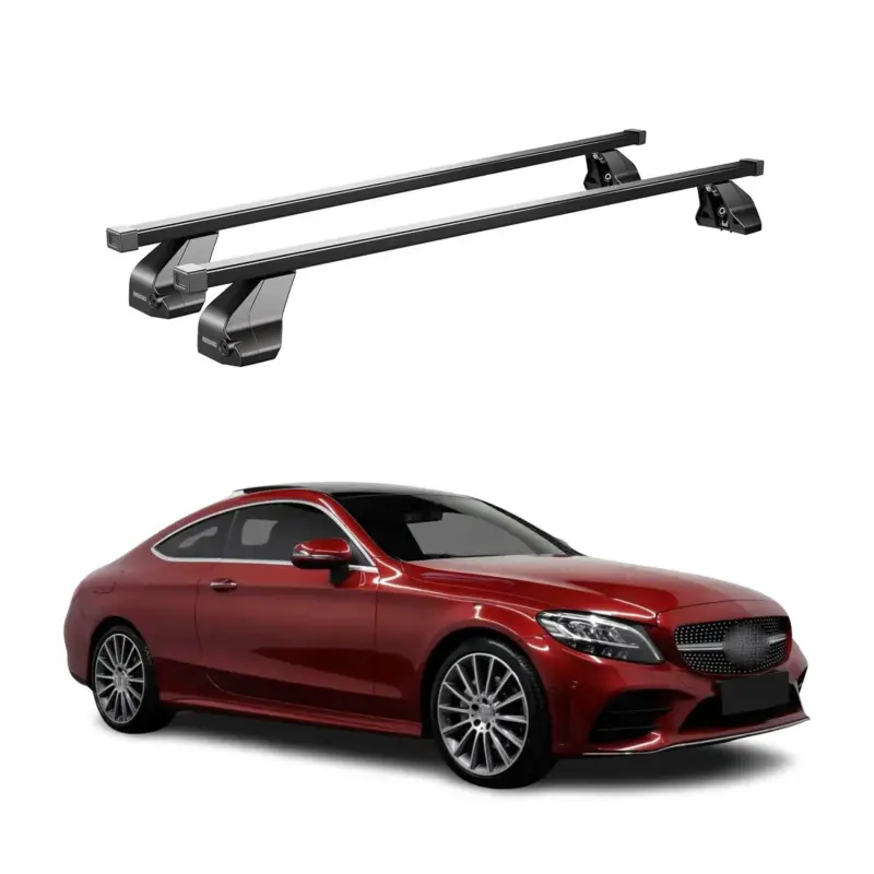 Menabo Dachträger für Mercedes C Klasse C205 Coupe 2016-2023 75kg Stahl Schwarz Direktkauf