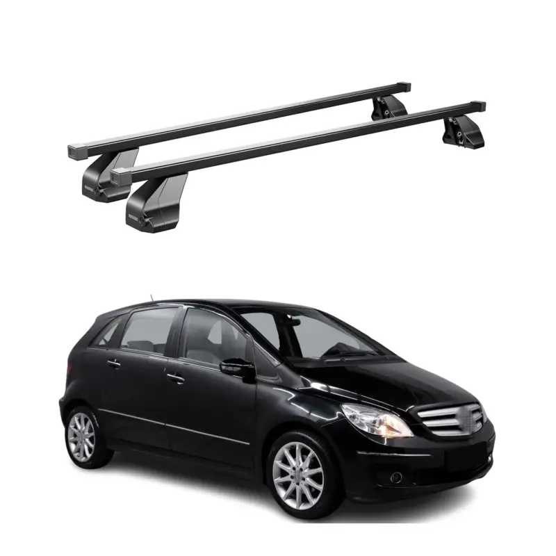Rabatt Menabo Dachträger für Mercedes B Klasse W245 2005-2011 75kg Stahl Schwarz 2x