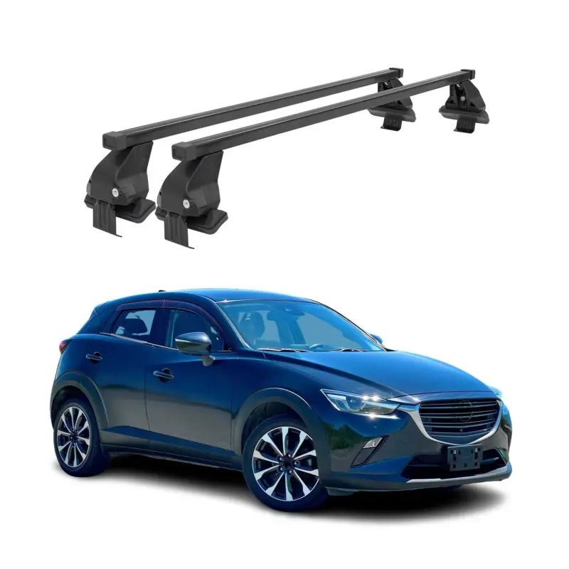 Menabo Dachträger Grundtäger für Mazda CX-3 2015-2021 50kg Stahl Schwarz 2 tlg Meistverkauft