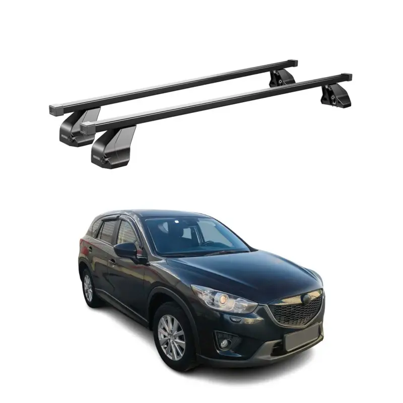 Rabatt Menabo Dachträger Grundtäger für Mazda CX-5 2012-2016 75kg Stahl Schwarz 2 tlg