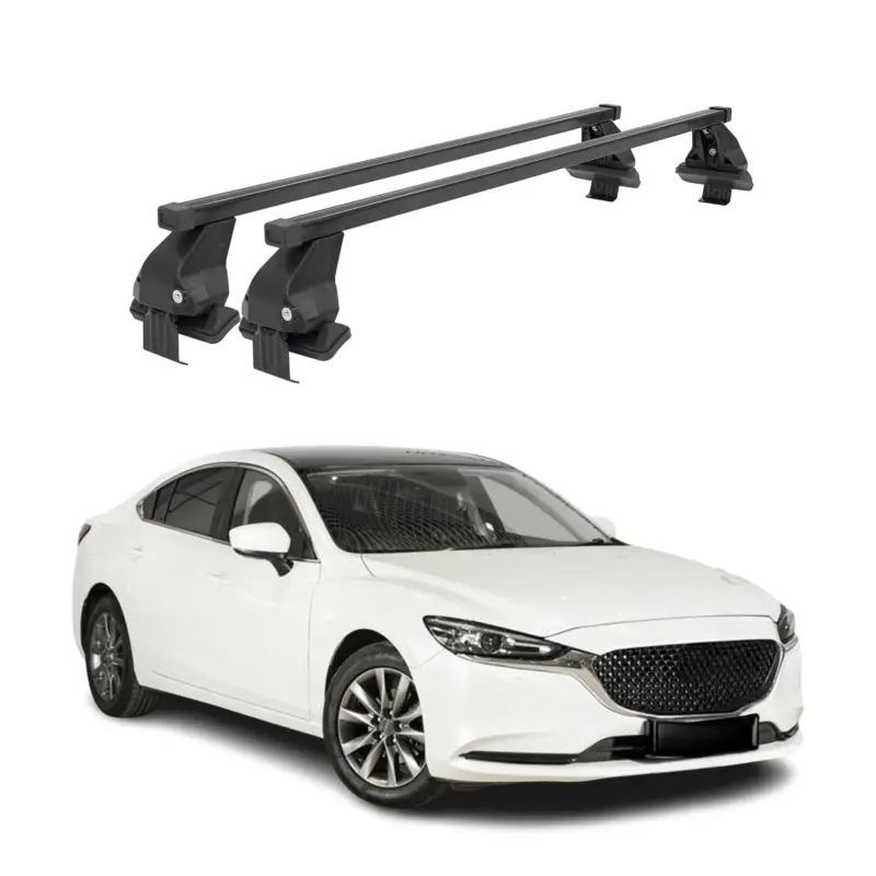 Menabo Dachträger Grundtäger für Mazda 6 Limo 2012-2025 50kg Stahl Schwarz 2 tlg Markenprodukt