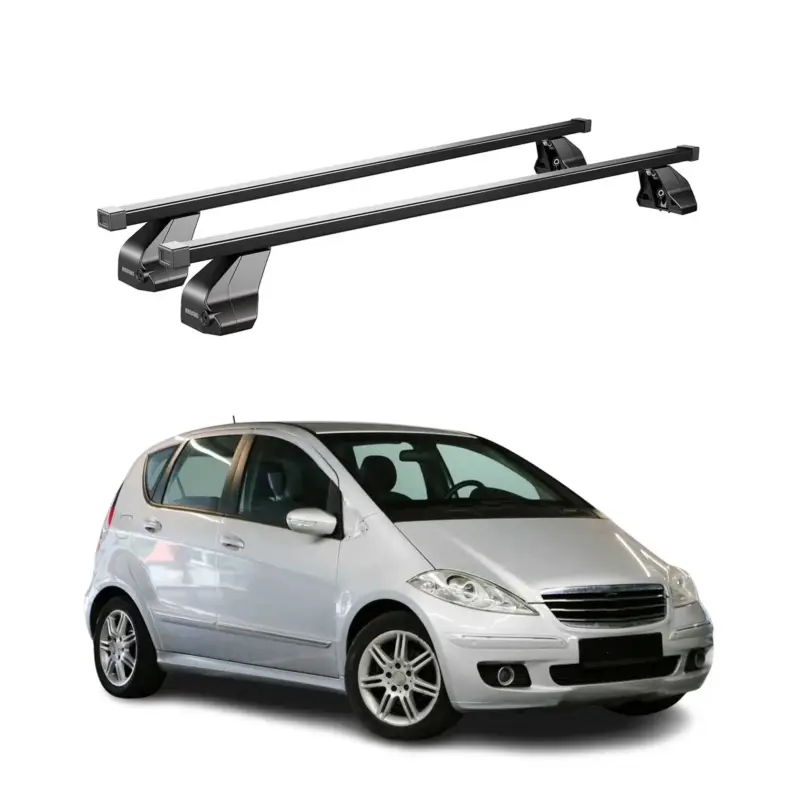 Menabo Dachträger für Mercedes A Klasse W169 2004-2012 75kg Stahl Schwarz 2x Abverkauf
