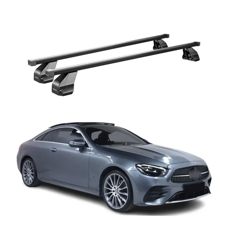 Sofort Bestellen Menabo Dachträger für Mercedes E Klasse C238 Coupe 2017-2023 75kg Stahl Schwarz