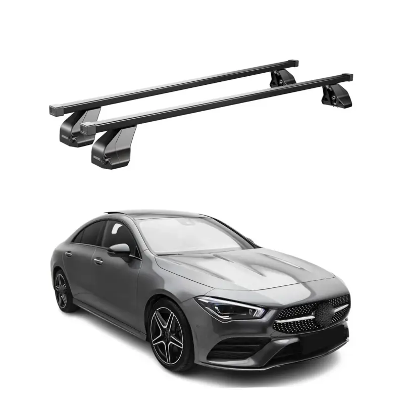 Sichere Zahlung Menabo Stahl Gepäckträger Dachträger für Mercedes CLA C118 2019-26 Schwarz