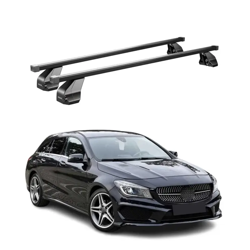 Menabo Dachträger Grundtäger für Mercedes CLA X117 2015-2019 75kg Stahl Schwarz Neu