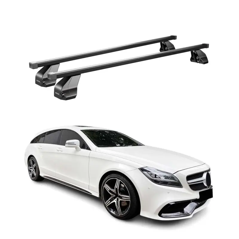 Mega-Angebot Menabo Dachträger Grundtäger für Mercedes CLS X218 2012-2017 75kg Stahl Schwarz