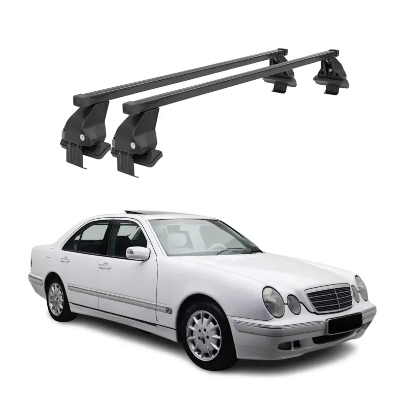 Top-Angebot Menabo Dachträger für Mercedes E Klasse W210 Limo 1995-2003 50kg Stahl Schwarz