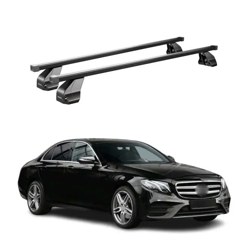 Jetzt Kaufen Menabo Dachträger für Mercedes E Klasse W213 Limo 2016-2023 75kg Stahl Schwarz