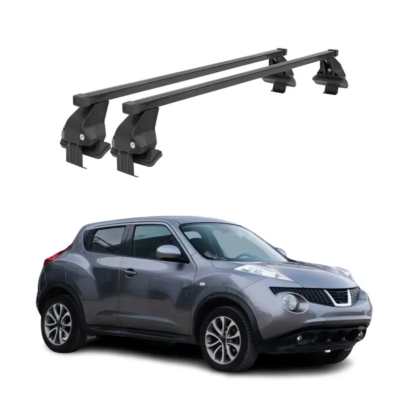 Preisknaller Menabo Dachträger Grundtäger für Nissan Juke 2010-2019 50kg Stahl Schwarz 2 tlg