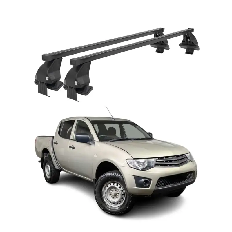 Preisreduziert Menabo Dachträger Grundtäger für Mitsubishi L200 2005-2015 50kg Stahl Schwarz 2x