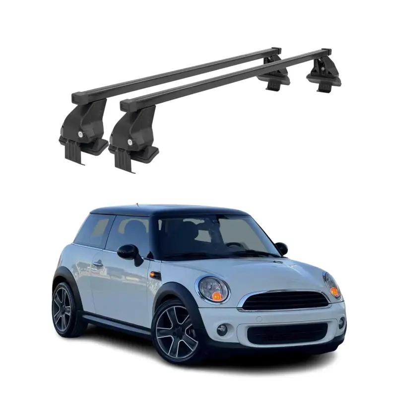 Finale Aktion Menabo Dachträger für Mini One Cooper F55 2014-2018 Pre-FL 5-tür 50kg Schwarz 2x