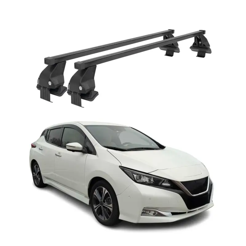 Neu Im Sortiment Menabo Dachträger Grundtäger für Nissan Leaf 2018-2025 50kg Stahl Schwarz 2tlg