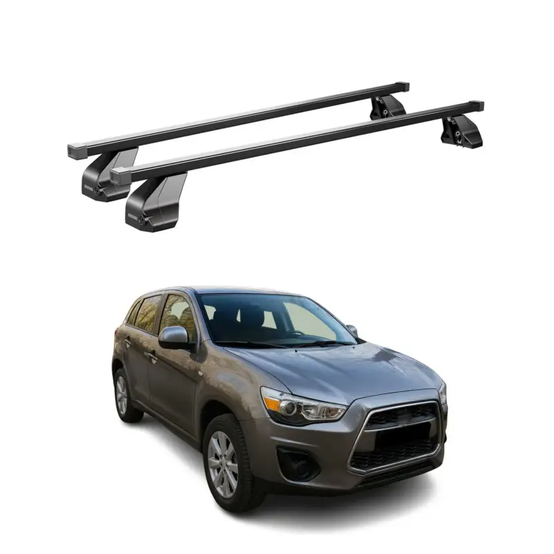 Menabo Dachträger für Mitsubishi Outlander Sport 2010-2015 75kg Stahl Schwarz 2x Must-Have