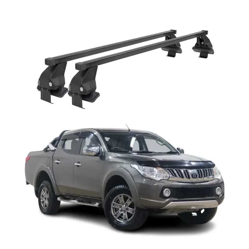 Finale Aktion Menabo Dachträger Grundtäger für Mitsubishi L200 2015-2023 50kg Stahl Schwarz 2x