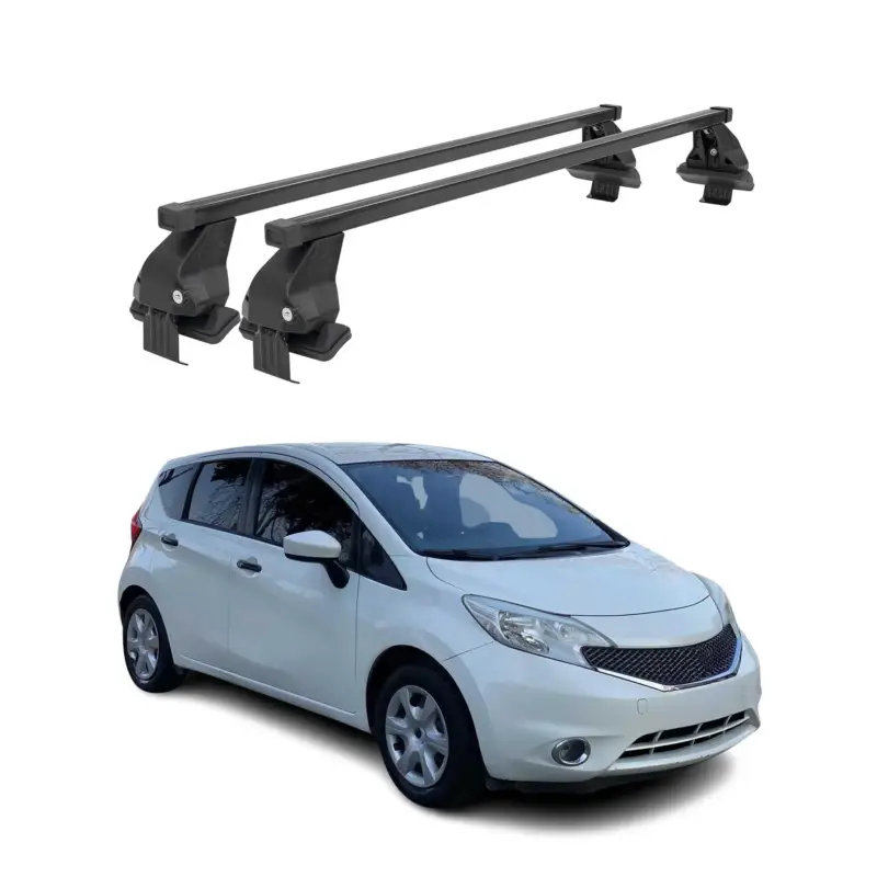 Direktkauf Menabo Dachträger Grundtäger für Nissan Note 2012-2017 50kg Stahl Schwarz 2 tlg