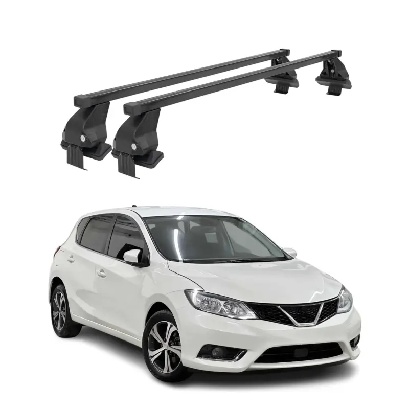 Sale Menabo Dachträger Grundtäger für Nissan Pulsar 2014-2018 50kg Stahl Schwarz 2x